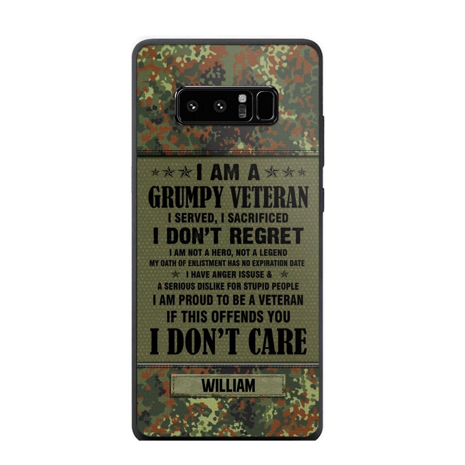 Personalized German Veteran/Soldier Phone Case Printed 22AUG-HY13