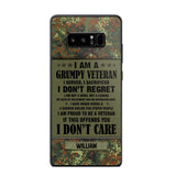 Personalized German Veteran/Soldier Phone Case Printed 22AUG-HY13