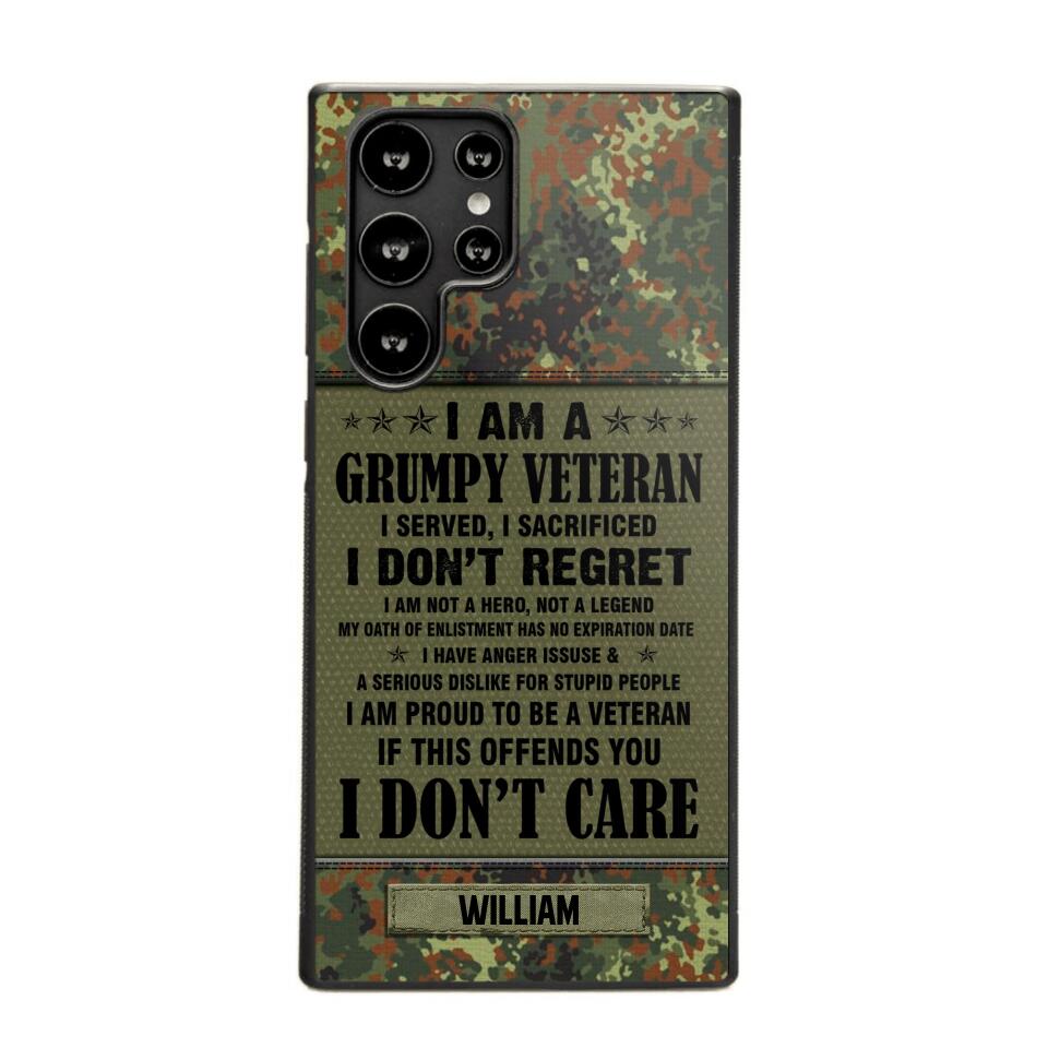 Personalized German Veteran/Soldier Phone Case Printed 22AUG-HY13