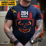 Personalized Firefighter Halloween Tshirt Printed QTDT1508