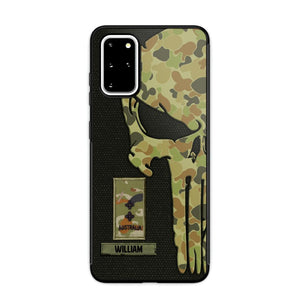 Personalized Australian Solider/ Veteran Skull Phonecase Printed QTDT1508