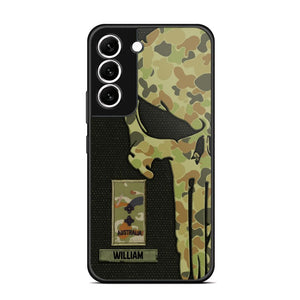 Personalized Australian Solider/ Veteran Skull Phonecase Printed QTDT1508