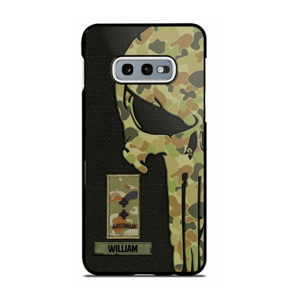 Personalized Australian Solider/ Veteran Skull Phonecase Printed QTDT1508