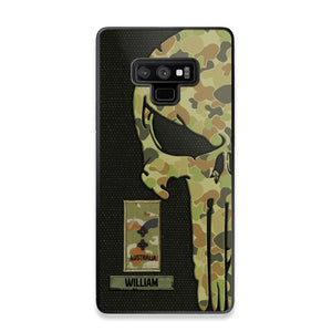 Personalized Australian Solider/ Veteran Skull Phonecase Printed QTDT1508