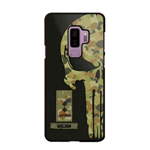 Personalized Australian Solider/ Veteran Skull Phonecase Printed QTDT1508