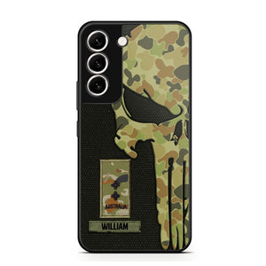 Personalized Australian Solider/ Veteran Skull Phonecase Printed QTDT1508