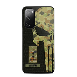 Personalized Australian Solider/ Veteran Skull Phonecase Printed QTDT1508