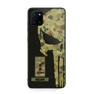 Personalized Australian Solider/ Veteran Skull Phonecase Printed QTDT1508