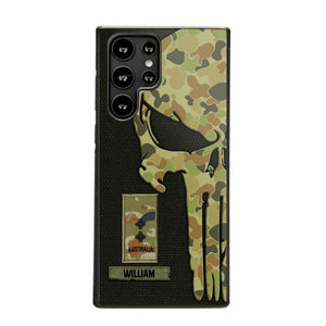 Personalized Australian Solider/ Veteran Skull Phonecase Printed QTDT1508