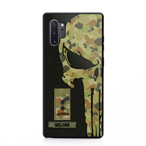 Personalized Australian Solider/ Veteran Skull Phonecase Printed QTDT1508