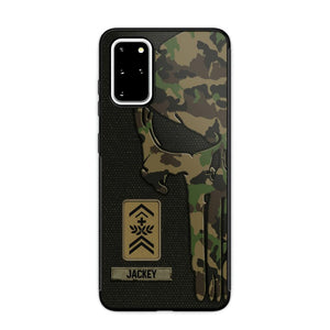 Personalized Swiss Solider/ Veteran Skull Phonecase Printed QTDT1508