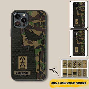 Personalized Swiss Solider/ Veteran Skull Phonecase Printed QTDT1508