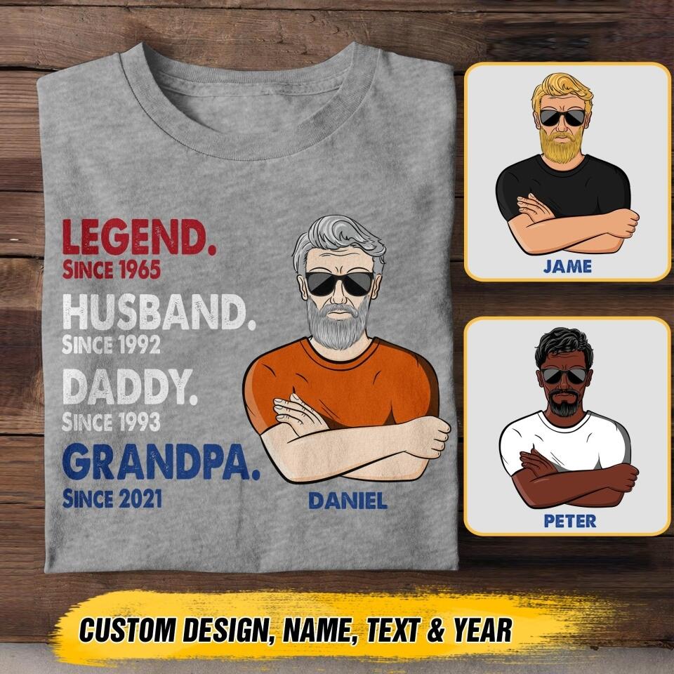 Personalized Vintage Legend Husband Daddy Since Years Man Netherland Tshirt Printed DMHY1508