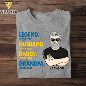 Personalized Vintage Legend Husband Daddy Since Years Man Sweden Tshirt Printed DMHY1508