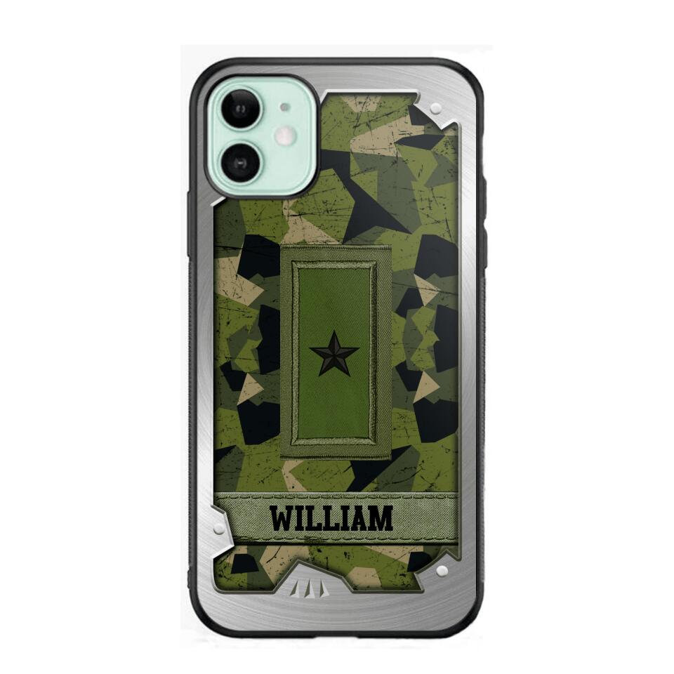 Personalized Solider/ Veteran Sweden Phone Case Printed DMDT1508