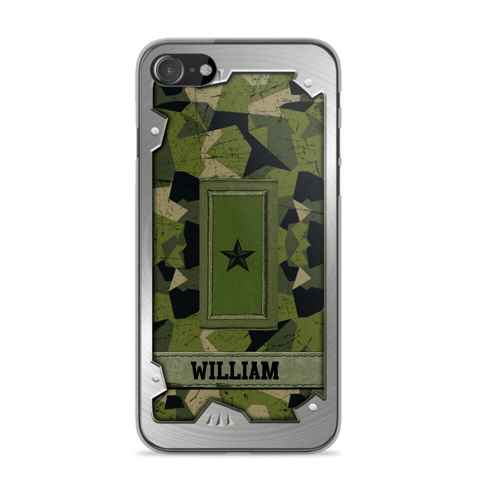 Personalized Solider/ Veteran Sweden Phone Case Printed DMDT1508