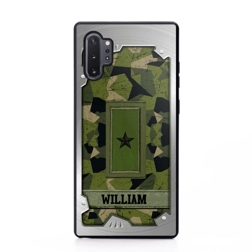 Personalized Solider/ Veteran Sweden Phone Case Printed DMDT1508