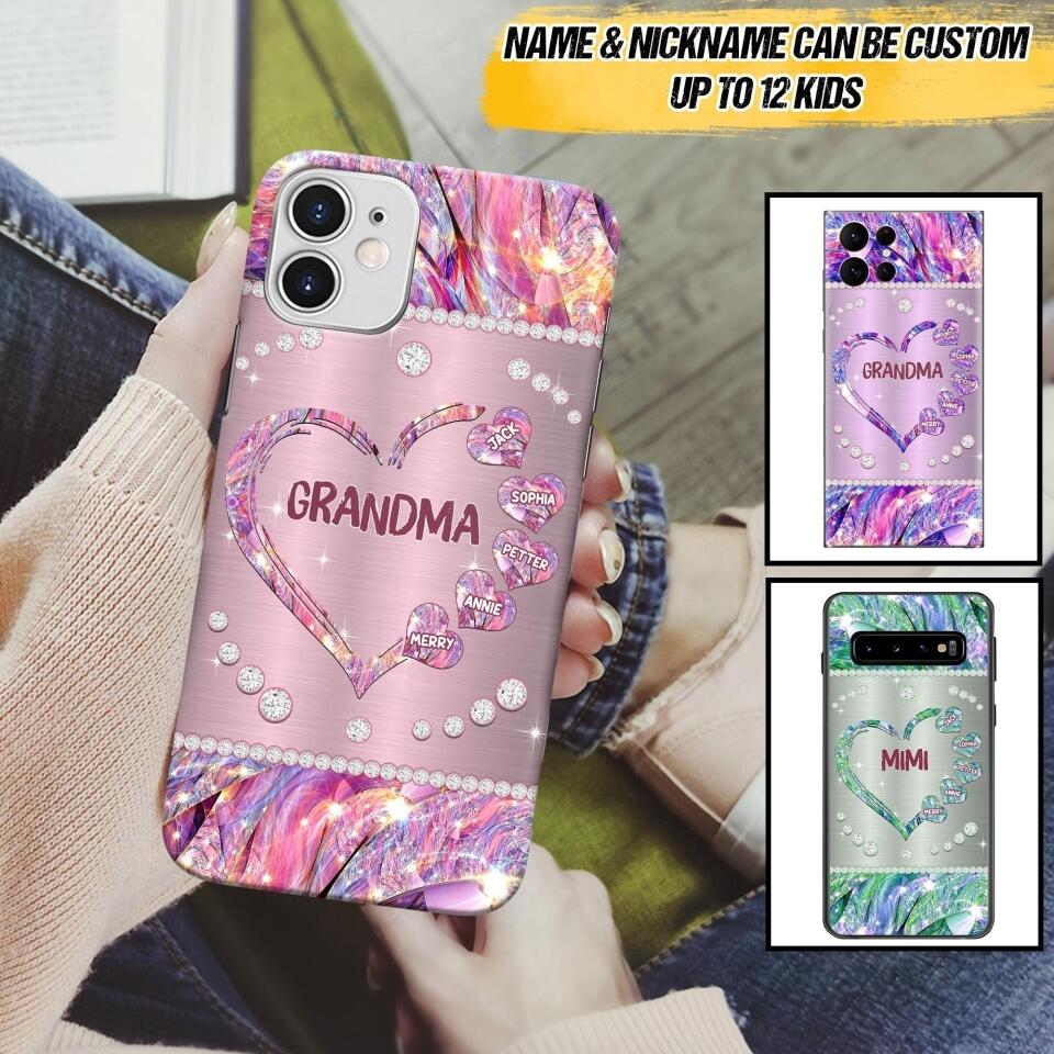 Personalized Grandma Kid Phone Case Printed 22AUG-HQ15