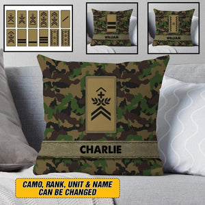 Personalized Swiss Veterans/Soldier Pillow Printed 22AUG-HY16