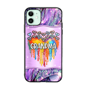 Personalized Grandma Kid Heart Color Phone Case Printed 22AUG-DT16