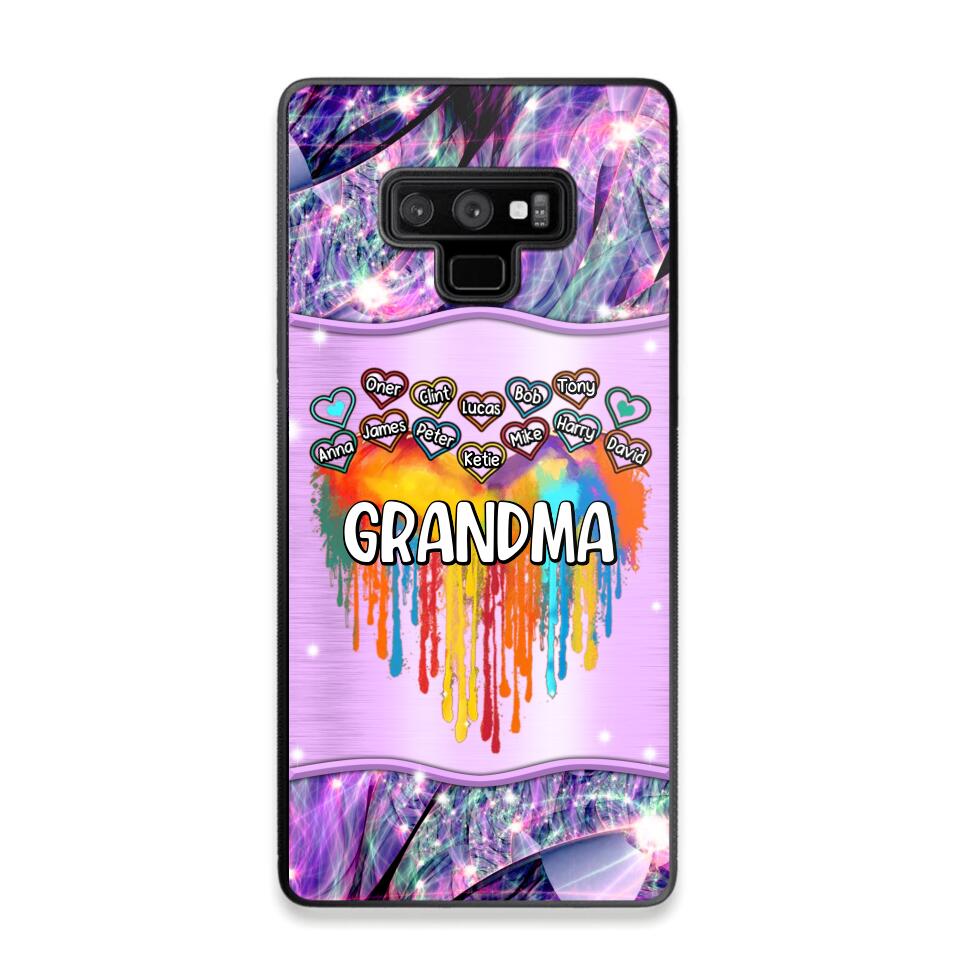 Personalized Grandma Kid Heart Color Phone Case Printed 22AUG-DT16