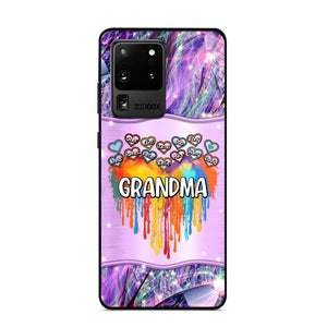 Personalized Grandma Kid Heart Color Phone Case Printed 22AUG-DT16