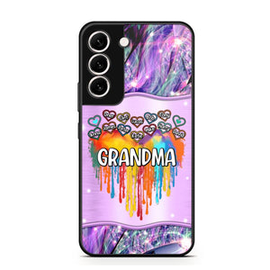 Personalized Grandma Kid Heart Color Phone Case Printed 22AUG-DT16