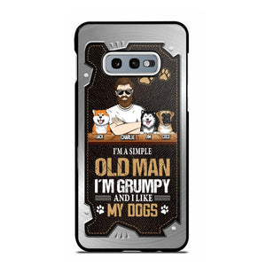 Personalized I'm A Simple Oldman I'm Grumpy And I Like My Dogs Phone Case Printed NQVQ1608