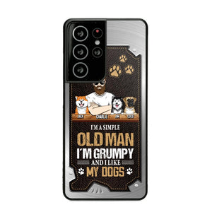 Personalized I'm A Simple Oldman I'm Grumpy And I Like My Dogs Phone Case Printed NQVQ1608