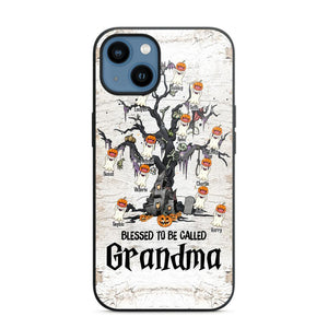 Personalized Blessed To Be Called Grandma Kid Name Halloween Phonecase Printed QTVQ1708