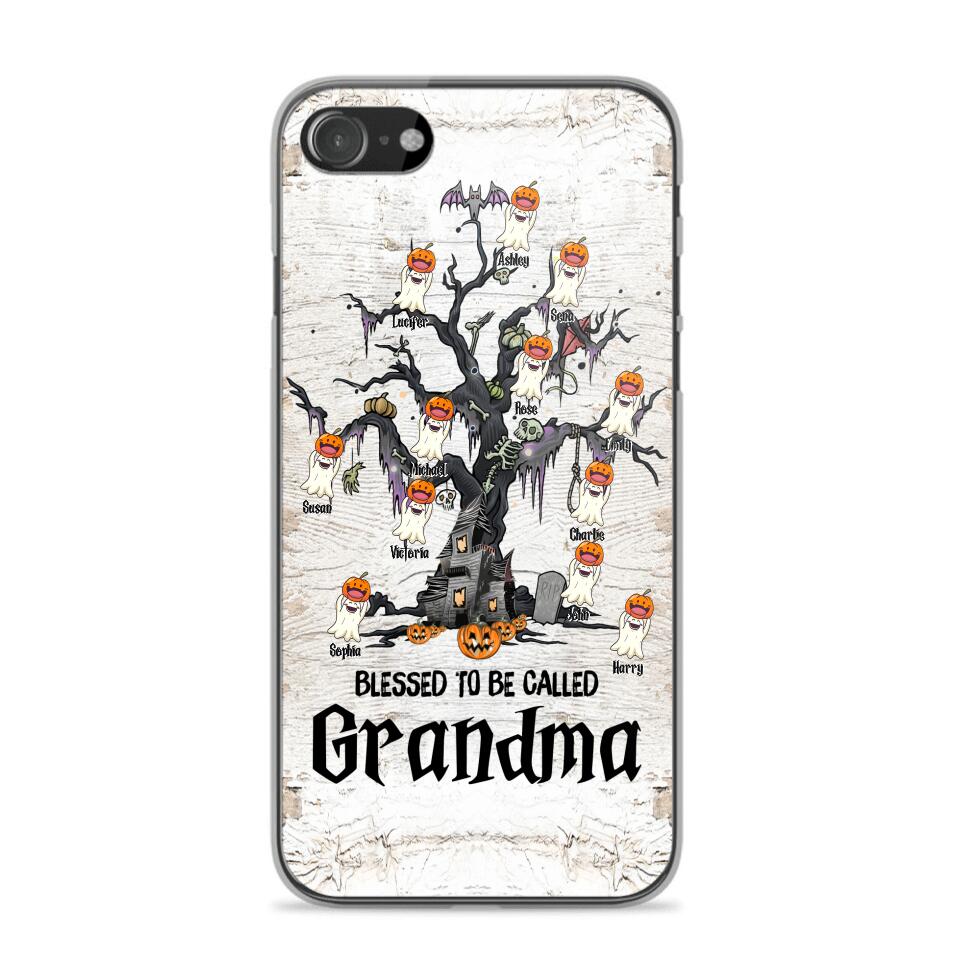 Personalized Blessed To Be Called Grandma Kid Name Halloween Phonecase Printed QTVQ1708