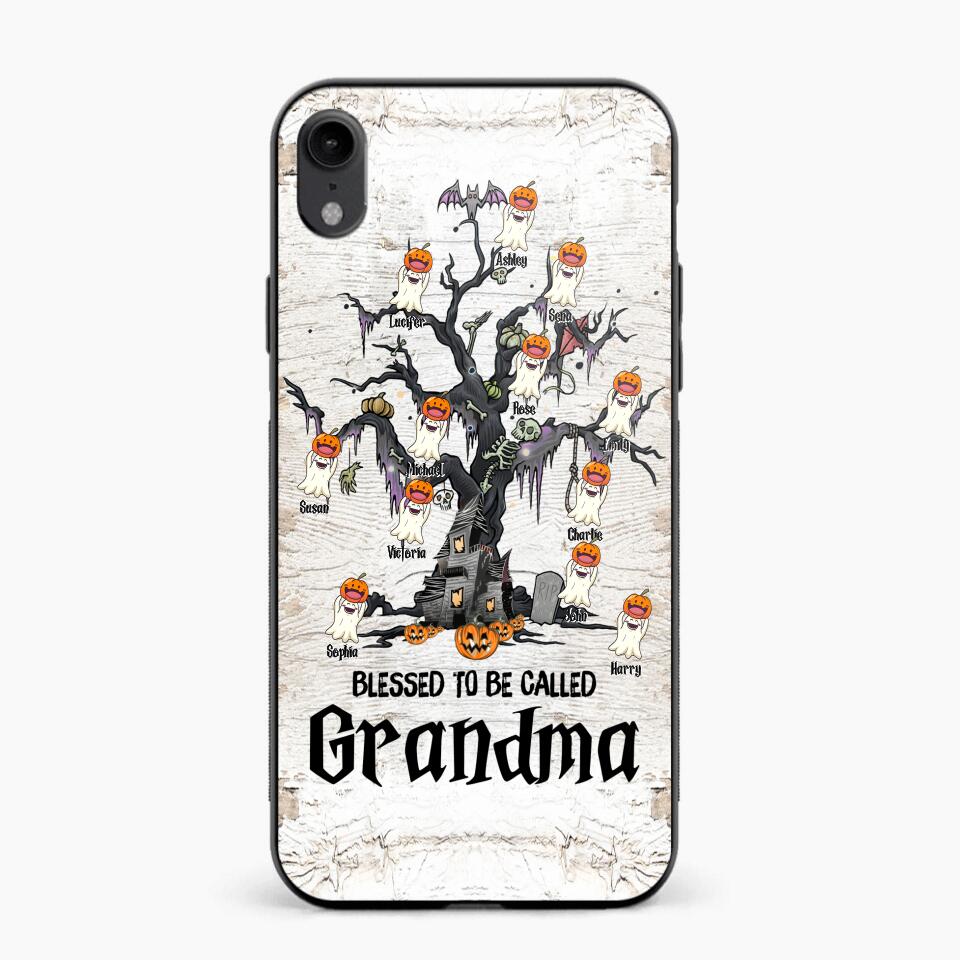 Personalized Blessed To Be Called Grandma Kid Name Halloween Phonecase Printed QTVQ1708