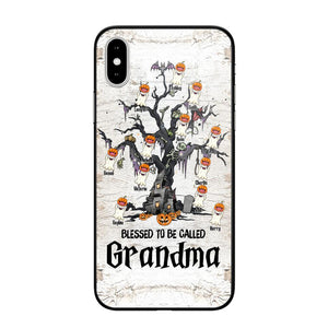 Personalized Blessed To Be Called Grandma Kid Name Halloween Phonecase Printed QTVQ1708