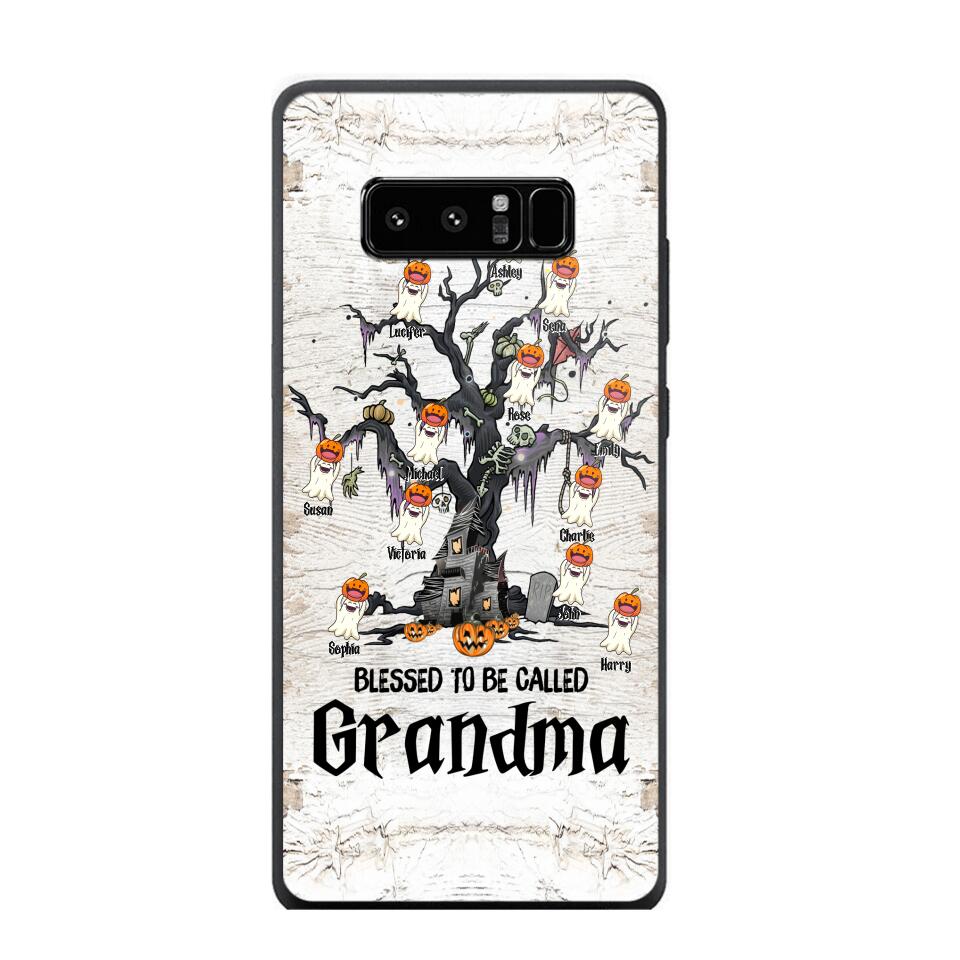 Personalized Blessed To Be Called Grandma Kid Name Halloween Phonecase Printed QTVQ1708