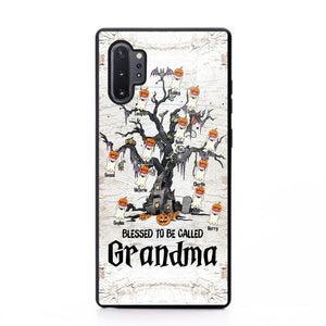 Personalized Blessed To Be Called Grandma Kid Name Halloween Phonecase Printed QTVQ1708