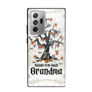 Personalized Blessed To Be Called Grandma Kid Name Halloween Phonecase Printed QTVQ1708