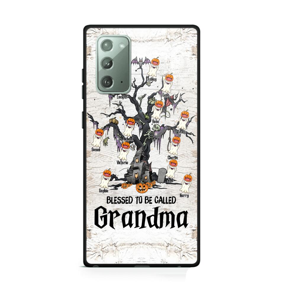 Personalized Blessed To Be Called Grandma Kid Name Halloween Phonecase Printed QTVQ1708