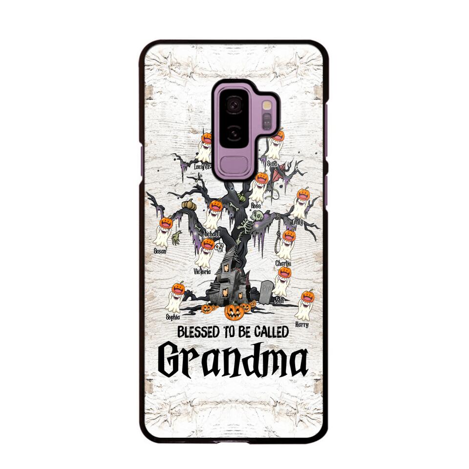 Personalized Blessed To Be Called Grandma Kid Name Halloween Phonecase Printed QTVQ1708