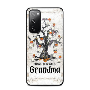 Personalized Blessed To Be Called Grandma Kid Name Halloween Phonecase Printed QTVQ1708