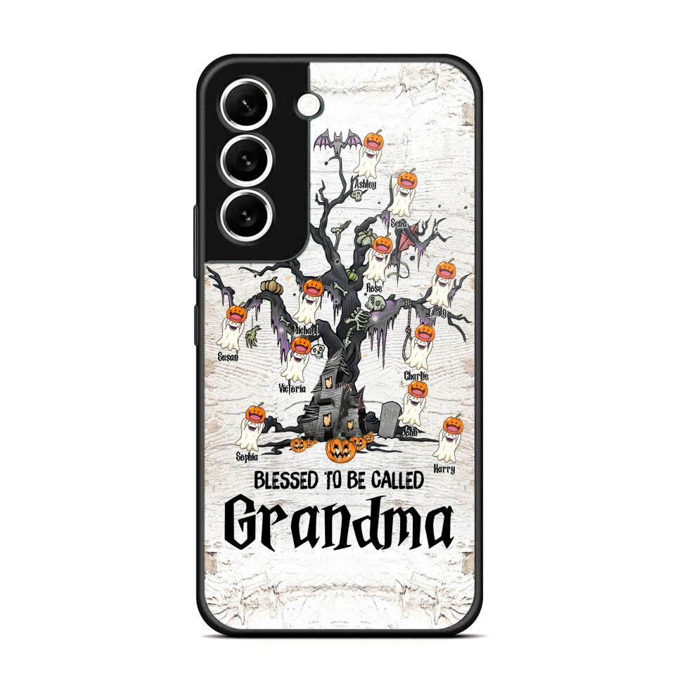 Personalized Blessed To Be Called Grandma Kid Name Halloween Phonecase Printed QTVQ1708