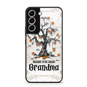 Personalized Blessed To Be Called Grandma Kid Name Halloween Phonecase Printed QTVQ1708