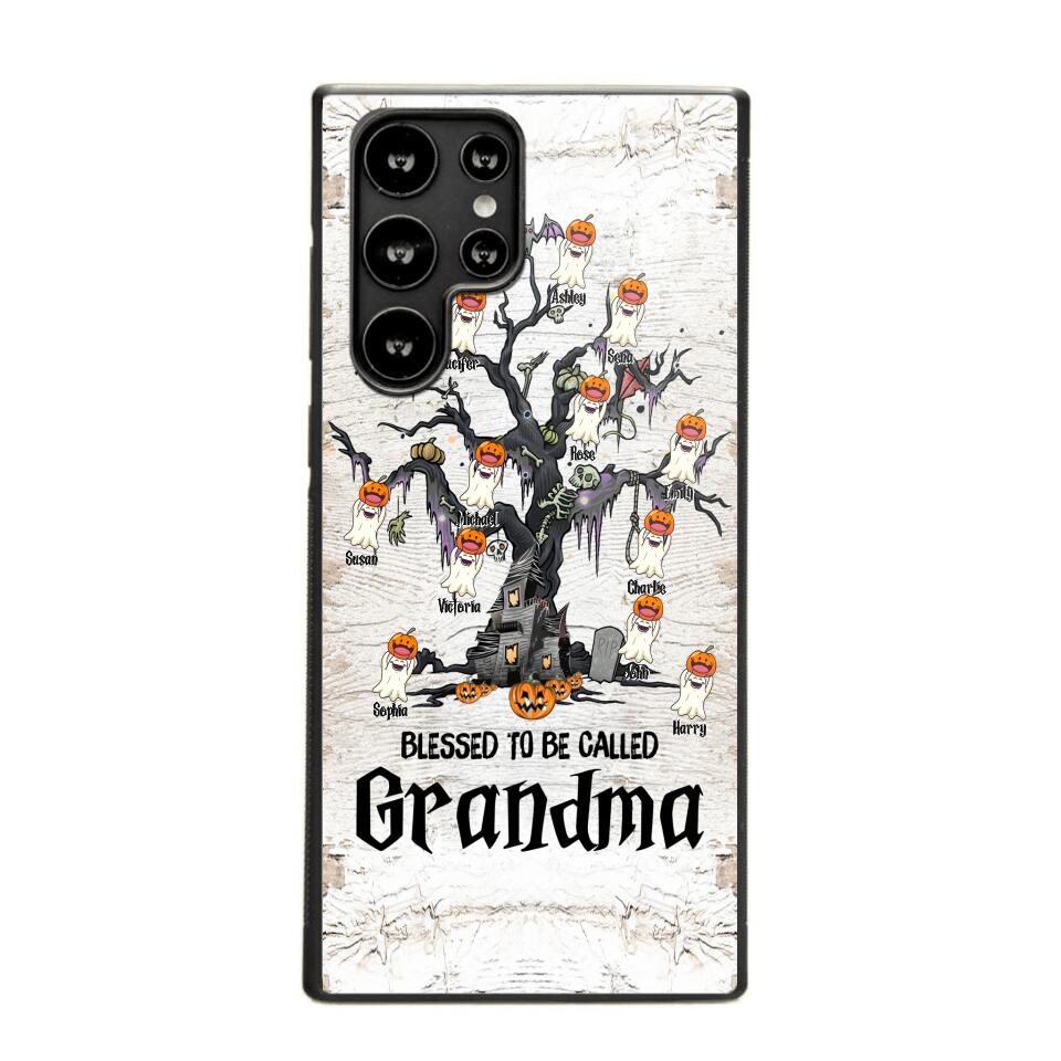 Personalized Blessed To Be Called Grandma Kid Name Halloween Phonecase Printed QTVQ1708