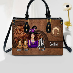 Personalized Horse Mom Leather Bag Printed NQVQ1708