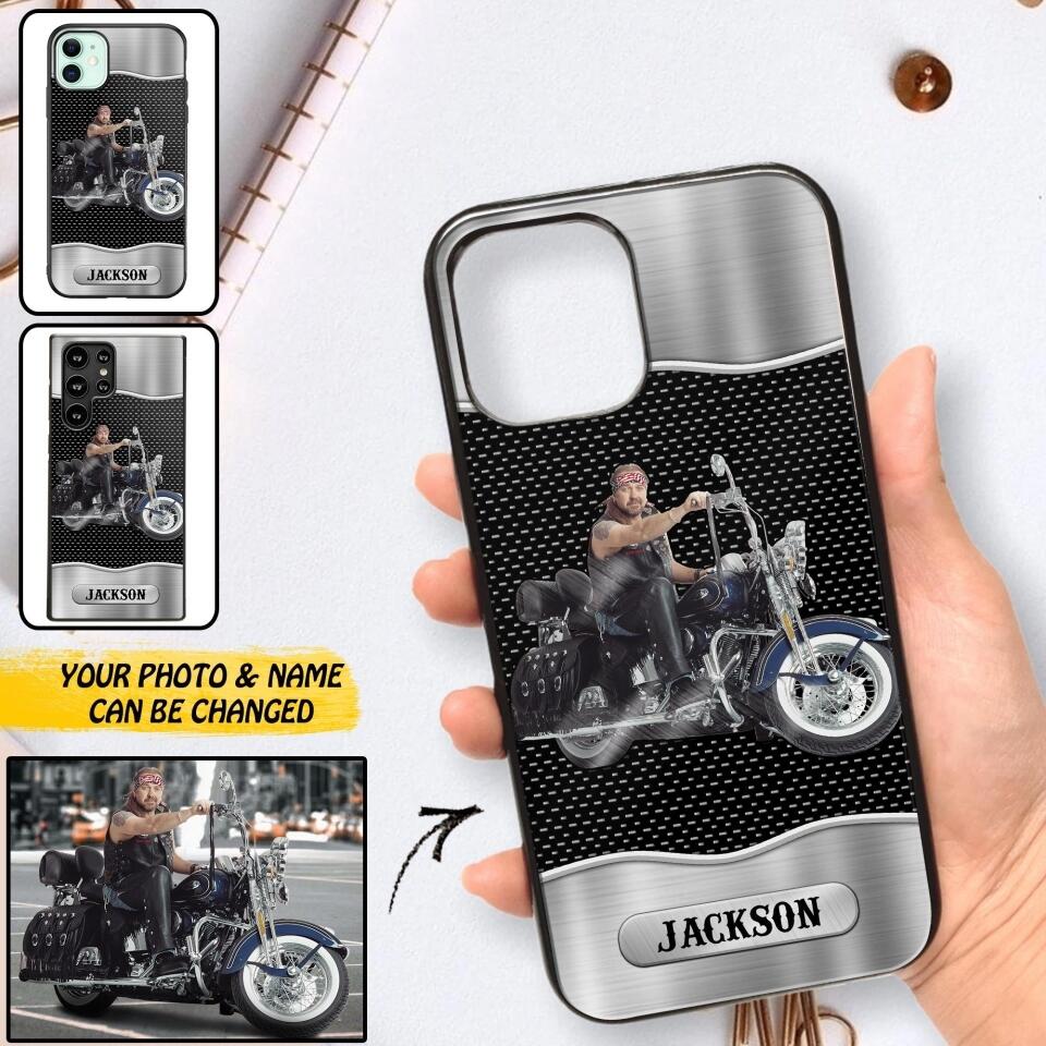 Personalized Grumpy Old Man Biker Phone Case Printed 22AUG-DT22