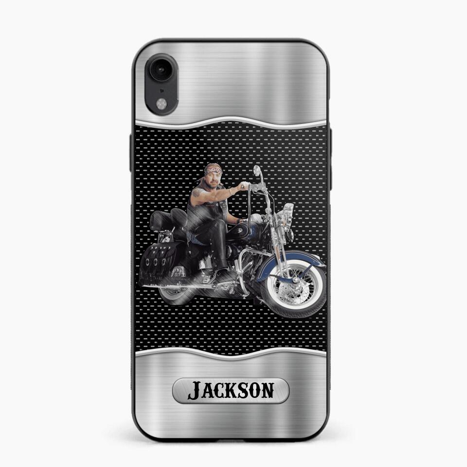 Personalized Grumpy Old Man Biker Phone Case Printed 22AUG-DT22