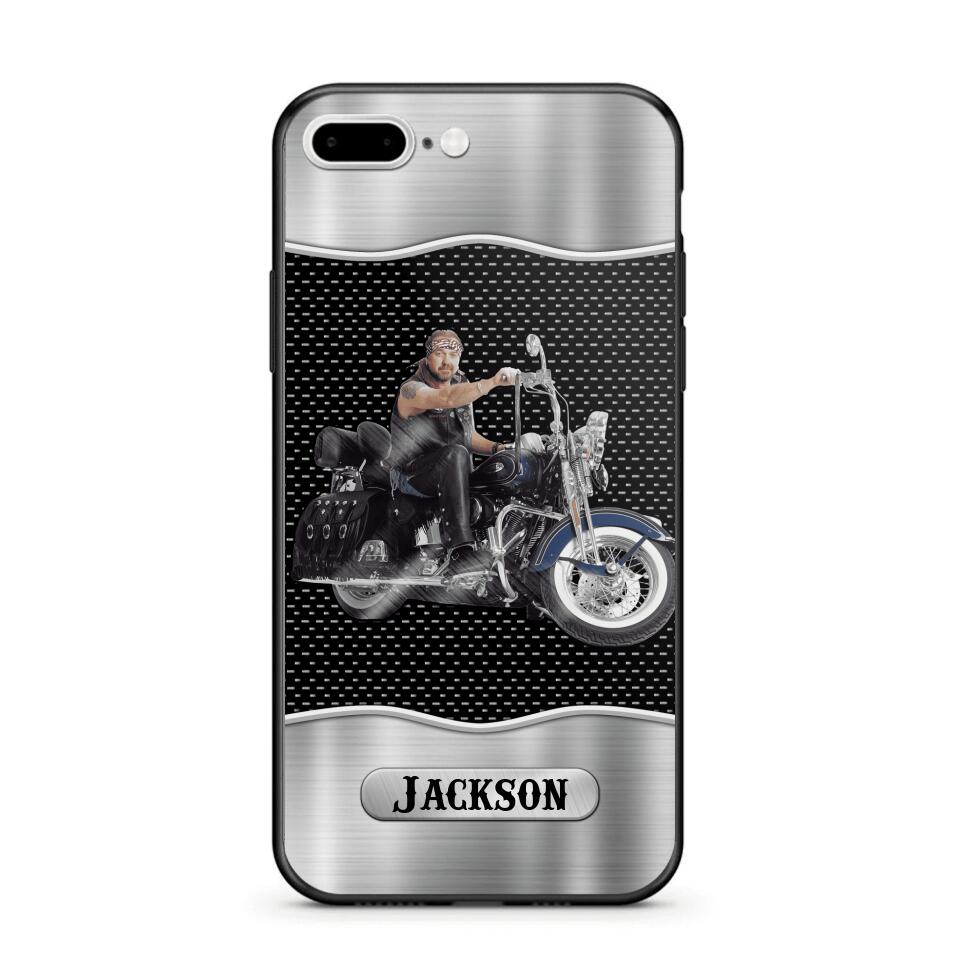 Personalized Grumpy Old Man Biker Phone Case Printed 22AUG-DT22