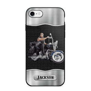 Personalized Grumpy Old Man Biker Phone Case Printed 22AUG-DT22