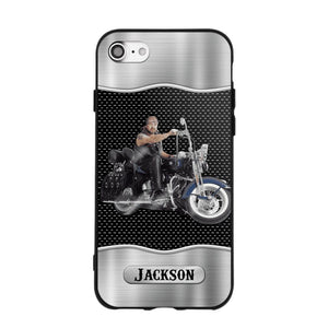 Personalized Grumpy Old Man Biker Phone Case Printed 22AUG-DT22