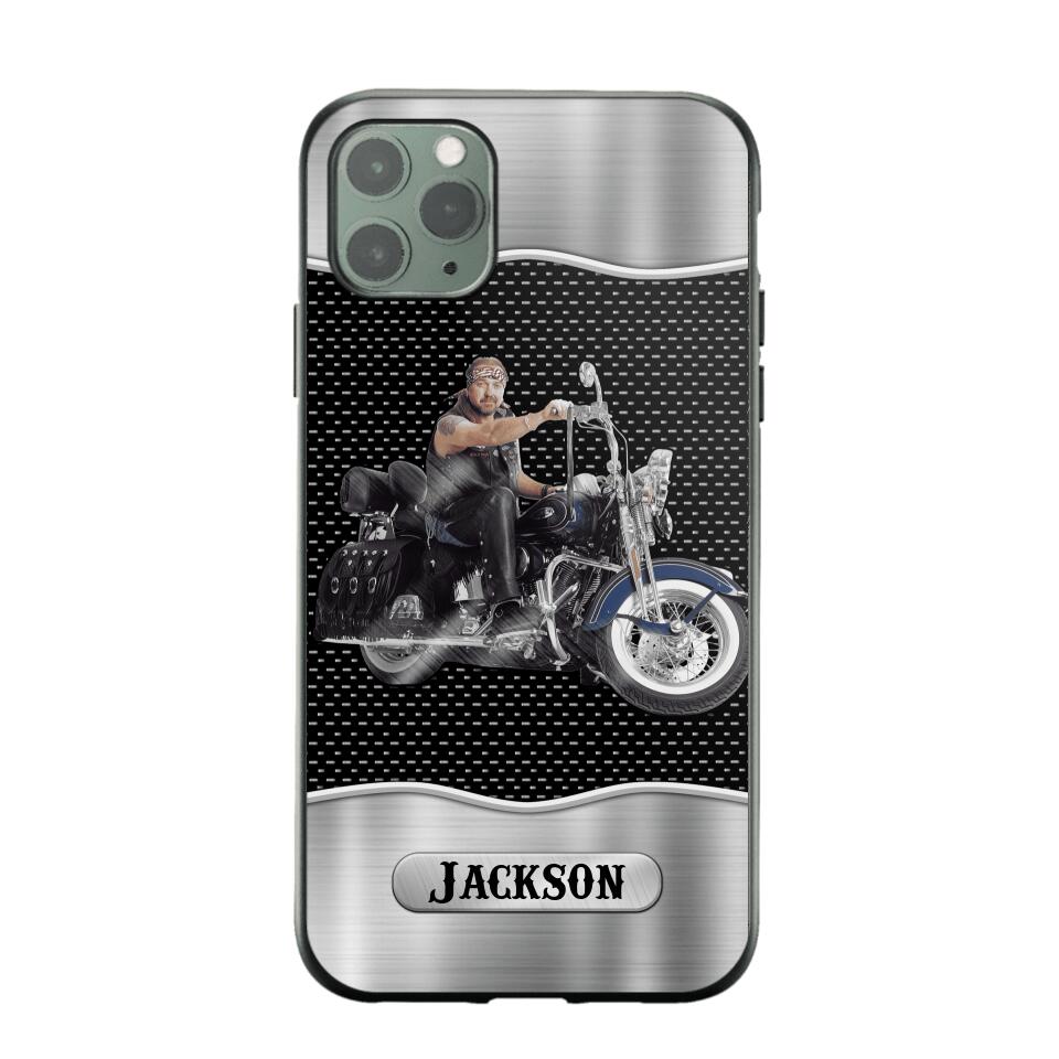 Personalized Grumpy Old Man Biker Phone Case Printed 22AUG-DT22