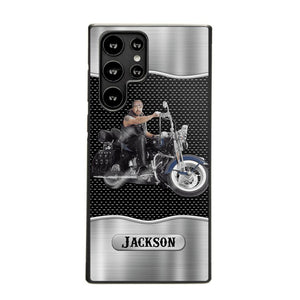 Personalized Grumpy Old Man Biker Phone Case Printed 22AUG-DT22